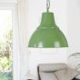 Compton Chalk Green Industrial Bell Pendant Light - Soho Lighting