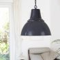 Compton Leaden Grey Industrial Bell Pendant Light - Soho Lighting