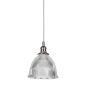 Soho Lighting D'Arblay Nickel Scalloped Prismatic Glass Dome French Style Stairwell Pendant Light