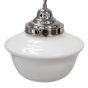 Soho Lighting Frith Nickel Opaque Schoolhouse Stairwell Pendant Light