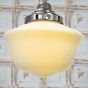 Soho Lighting Frith Nickel Opaque Schoolhouse Stairwell Pendant Light