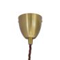Soho Lighting Hollen Acorn Lacquered Antique Brass Prismatic Glass Arts and Crafts Style Pendant Light