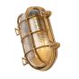 Soho Lighting Flaxman Lacquered Solid Antique Brass IP65 Bulkhead Outdoor & Bathroom Wall Light