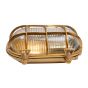 Soho Lighting Flaxman Lacquered Solid Antique Brass IP65 Bulkhead Outdoor & Bathroom Wall Light