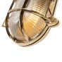Soho Lighting Flaxman Polished Solid Brass IP65 Rated  Bulkhead Outdoor & Bathroom Wall Light