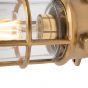 Soho Lighting Kemp Lacquered Solid Antique Brass IP65 Rated Grid Outdoor & Bathroom Ceiling Light