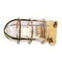Kemp Polished Brass IP66 Grid Outdoor & Bathroom Ceiling Light