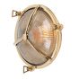 Carlisle Polished Solid Brass IP66 Trine Prismatic Glass Outdoor & Bathroom Wall Light