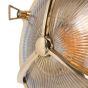 Carlisle Polished Solid Brass IP66 Trine Prismatic Glass Outdoor & Bathroom Wall Light