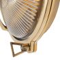 Carlisle Polished Solid Brass IP66 Trine Prismatic Glass Outdoor & Bathroom Wall Light