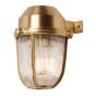 Hopkin Lacquered Solid Antique Brass IP66 Prismatic Glass Outdoor & Bathroom Wall Light