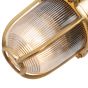 Hopkin Lacquered Solid Antique Brass IP66 Prismatic Glass Outdoor & Bathroom Wall Light