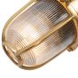Soho Lighting Hopkin Lacquered Solid Antique Brass IP65 Prismatic Glass Outdoor & Bathroom Wall Light