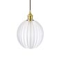 Baltic Fluted Globe Clear Water Pendant Light