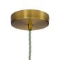 Soho Lighting Antique Gold Decorative Bulb Holder with Green Twisted Cable
