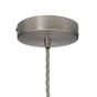 Soho Lighting Brushed Chrome Decorative Bulb Holder with Green Twisted Cable
