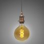 Soho Lighting Antique Copper Decorative Bulb Holder with Dark Grey Twisted Cable
