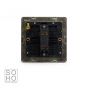 Soho Fusion Matt Black & White 10A 1 Gang Intermediate Switch Screwless