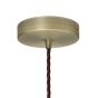 Soho Lighting Matt Antique Brass Decorative Bulb Holder with Brown Twisted Cable