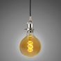 Soho Lighting Nickel Decorative Bulb Holder with Black Twisted Cable
