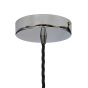 Soho Lighting Nickel Decorative Bulb Holder with Black Twisted Cable