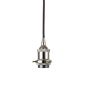 Soho Lighting Nickel Decorative Bulb Holder with Black Round Cable