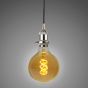 Soho Lighting Nickel Decorative Bulb Holder with Black Round Cable