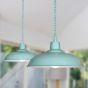 Portland Bedroom and Hallway Pendant Light Duck Egg Blue Turquoise - Soho Lighting