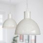 Clay White Cream Industrial Hallway Pendant Light - Wardour - Soho Lighting