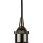 Soho Lighting Black Nickel Decorative Bulb Holder with Black Round Cable