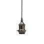 Soho Lighting Black Nickel Decorative Bulb Holder with Brown Twisted Cable