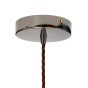 Soho Lighting Black Nickel Decorative Bulb Holder with Brown Twisted Cable