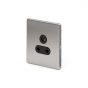Soho Lighting Brushed Chrome 5 Amp Socket Black ins Unswitched Screwless
