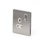 Soho Lighting Brushed Chrome 5a Socket with Switch White Ins