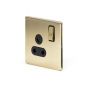 Soho Lighting Brushed Brass 5a Socket with Switch Black Ins