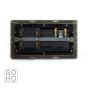 Soho Lighting Brushed Chrome 45A Cooker Control Unit Blk Ins Screwless