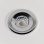 8 Pack - Polished Chrome LED Downlights, Fire Rated, Fixed, IP65, CCT Switch, High CRI, Dimmable