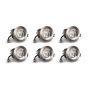 6 Pack - Brushed Chrome CCT Fire Rated LED Dimmable 10W IP65 Downlight