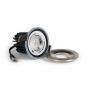 Brushed Chrome LED Downlights, Fire Rated, Fixed, IP65, CCT Switch, High CRI, Dimmable