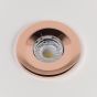 6 Pack - Soho Lighting Polished Copper LED Downlights, Fire Rated, Fixed, IP65, CCT Switch, High CRI, Dimmable