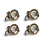 4 Pack - Polished Brass CCT Fire Rated LED Dimmable 10W IP65 Downlight