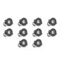 10 Pack - Graphite Grey CCT Fire Rated LED Dimmable 10W IP65 Downlight