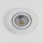 White 3K Warm White Tiltable LED Downlights, Fire Rated, IP44, High CRI, Dimmable