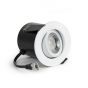 White 4K Cool White Tiltable LED Downlights, Fire Rated, IP44, High CRI, Dimmable