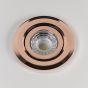 Rose Gold 3K Warm White Tiltable LED Downlights, Fire Rated, IP44, High CRI, Dimmable