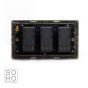 Soho Lighting Brushed Chrome 3 Gang 2 Way Trailing Edge Dimmer Switch Screwless 100W LED (150w Halogen/Incandescent)