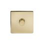 Soho Lighting Brushed Brass 1 Gang 2 Way Intelligent Trailing Dimmer Switch 150W LED (300w Halogen/Incandescent)