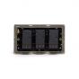 Soho Lighting Brushed Brass 3 Gang 2 Way 150W LED (400w Halogen/Incandescent) LED Trailing Edge Dimmer