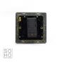 Soho Lighting Black Nickel 1 Gang 2 Way Trailing Edge Dimmer Switch Screwless 100W LED (150w Halogen/Incandescent)