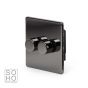 Soho Lighting Black Nickel 2 Gang 2 Way Trailing Edge Dimmer Switch Screwless 150W LED (300w Halogen/Incandescent)